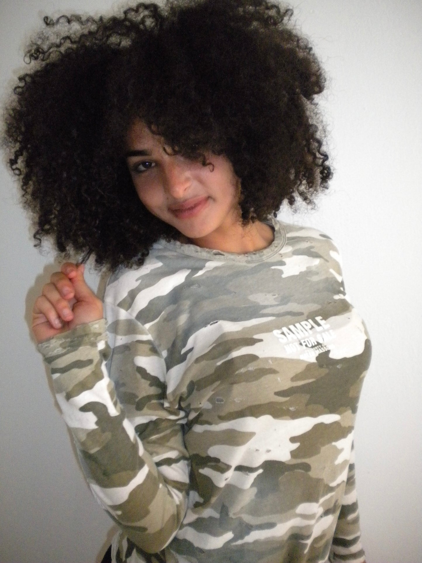 Distressed Camo Longsleeve